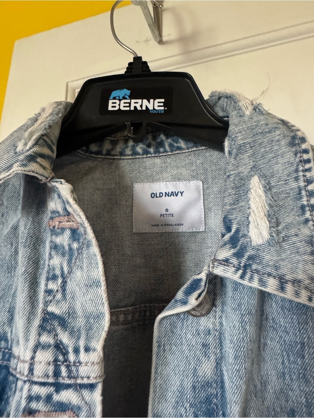 Old Navy Light Blue Distressed Denim Jacket